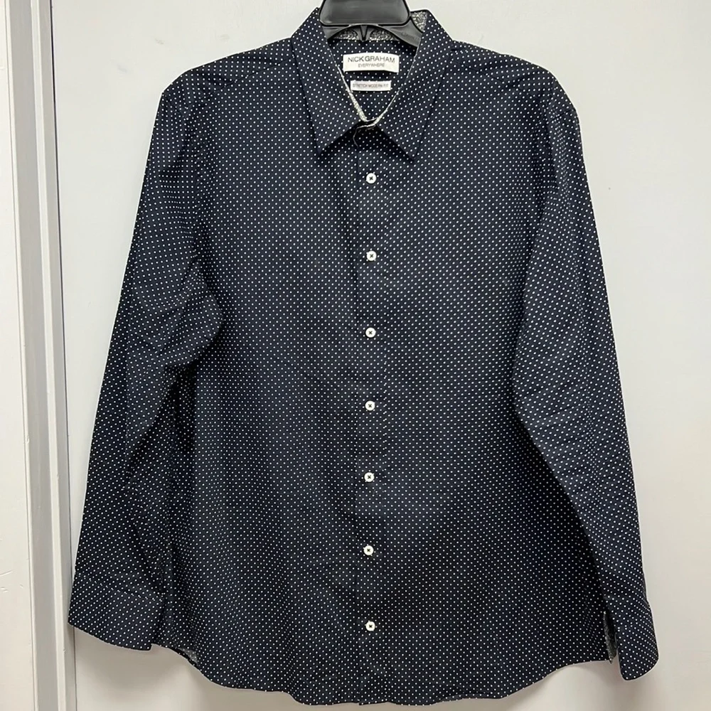 SOLD IN STORE Nick Graham Everywhere Stretch Modern Fit Men’s Long Sleeve - Picture 2 of 5